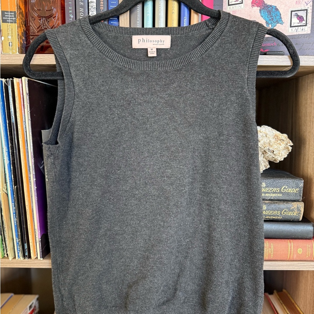 Philosophy Charcoal Sleeveless Knit